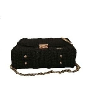 Πλεκτή τσάντα σχέδιο puff zig zag - ώμου, crochet, πλεκτές τσάντες, δώρα για γυναίκες - 3