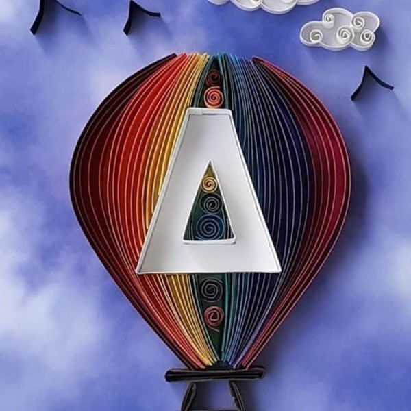 Rainbow Balloon - πίνακες & κάδρα, όνομα - μονόγραμμα, δώρα για βάπτιση, δώρα για παιδιά, δώρο γέννησης - 3