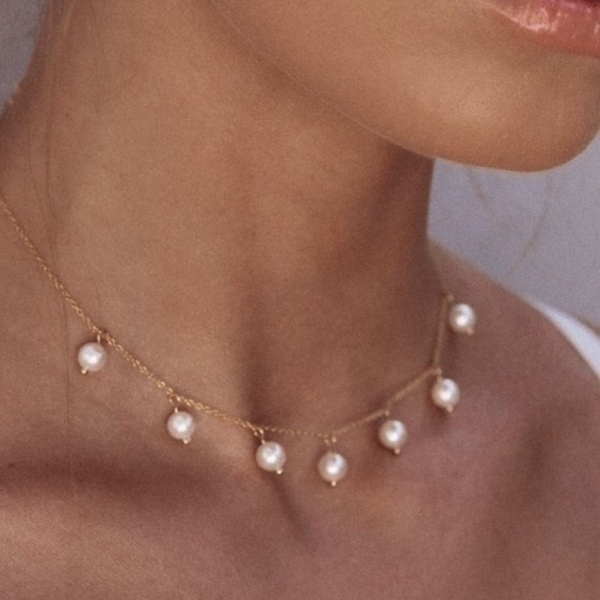 Sofiana Necklace - χάντρες, κοντά, faux bijoux - 2