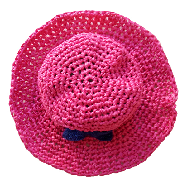 Ψάθινο καπέλο με διακοσμητικό πλεκτό φιόγκο.One size - ψάθινα - 2