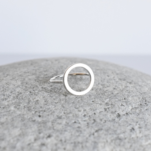 Δαχτυλίδι ασημένιο 925 Circle Minimal - ασήμι, κύκλος, μικρά, αυξομειούμενα - 3