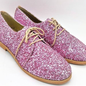 MARGO SHOES Oxfords Pink "Glitter Drops"