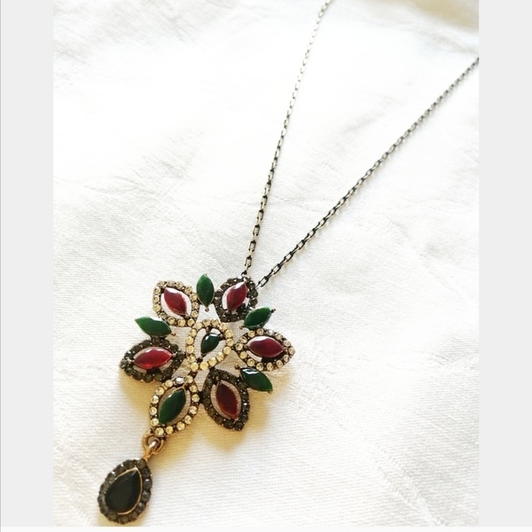 Antique necklace!✨ - vintage, ορείχαλκος, κοντά, Black Friday - 2