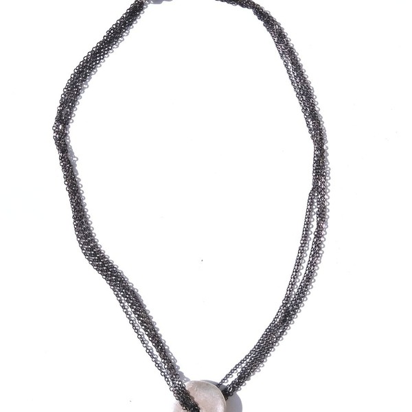 Minimal chic necklace - επάργυρα, κοντά, μπρούντζος