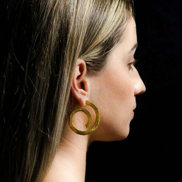 Spiral hoop earrings/Σπιράλ κρίκοι σε ασήμι 925 - ασήμι, κρίκοι, μεγάλα