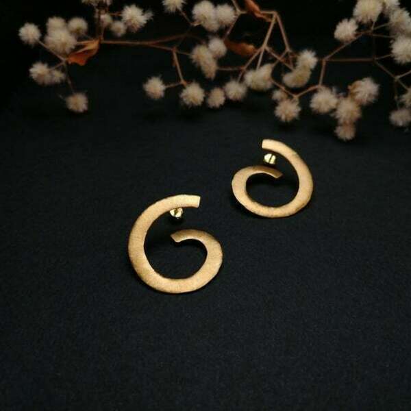 Spiral earrings, μεγάλα σκουλαρίκια καρφωτά σε ασήμι 925 - statement, ασήμι, καρφωτά - 3