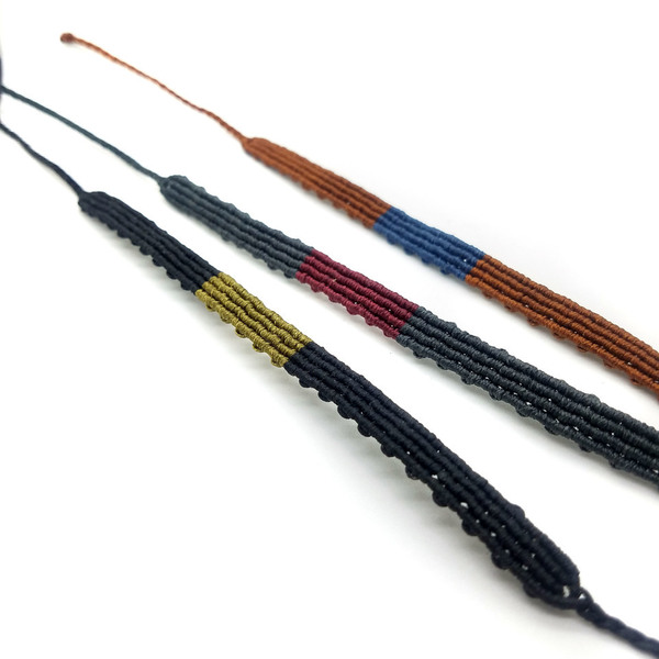 Bραχιόλι Macrame για Άνδρες και Γυναίκες (Unisex) - μακραμέ, κορδόνια, unisex, αυξομειούμενα