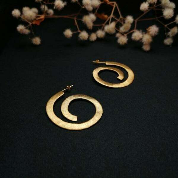 Spiral hoop earrings/Σπιράλ κρίκοι σε ασήμι 925 - ασήμι, κρίκοι, μεγάλα - 2
