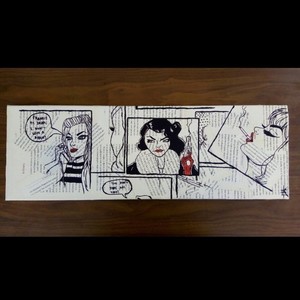Pop art painting... - ζωγραφισμένα στο χέρι, πίνακες & κάδρα, ντεκουπάζ, ακρυλικό