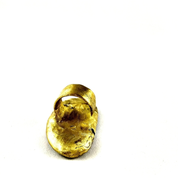 Δαχτυλίδι από ορείχαλκο και βότσαλο της θάλασσας - ημιπολύτιμες πέτρες, ορείχαλκος, βότσαλα, αυξομειούμενα - 2