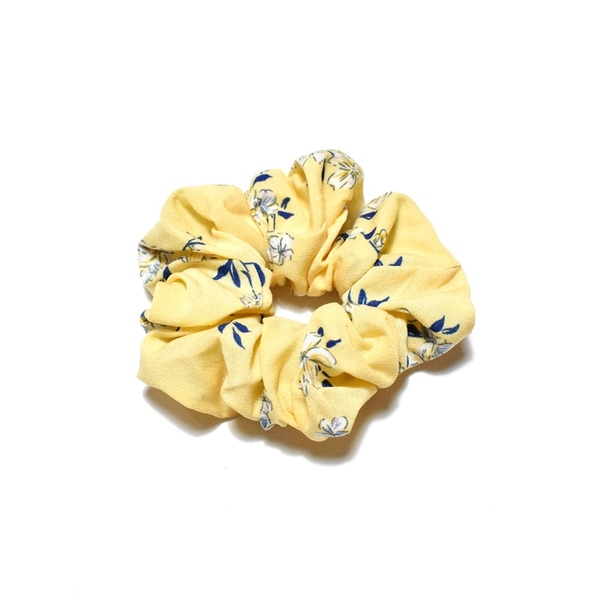 Scrunchie yellow! | Λαστιχάκι μαλλιών Β - φλοράλ, λαστιχάκια μαλλιών - 2