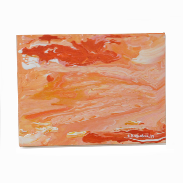 Πίνακας ζωγραφικής σε καμβά σε πορτοκαλί αποχρώσεις,abstract - ζωγραφισμένα στο χέρι, πίνακες & κάδρα, πίνακες ζωγραφικής