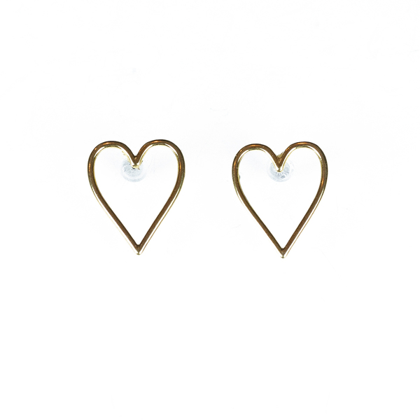 Minimal σκουλαρίκια καρδιές - επιχρυσωμένα, καρδιά, minimal, καρφωτά, δώρα επετείου, faux bijoux, δώρα αγίου βαλεντίνου