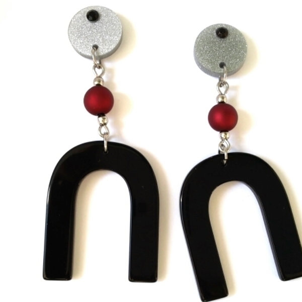 Laser cut acrylic earrings, Plexi σκουλαρίκια, Ακρυλικά σκουλαρίκια - κρεμαστά, faux bijoux