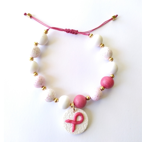 Think pink bracelet - charms, αυξομειούμενα, φθηνά