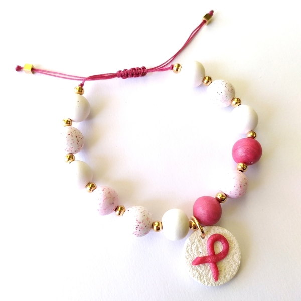 Think pink bracelet - charms, αυξομειούμενα, φθηνά - 2
