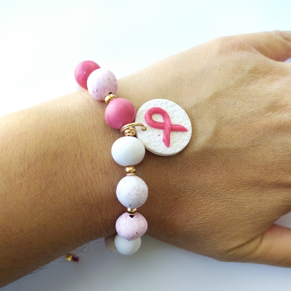 Think pink bracelet - charms, αυξομειούμενα, φθηνά - 3