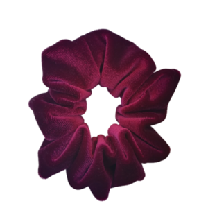 scrunchie " Bordeaux" - ύφασμα, βελούδο, λαστιχάκια μαλλιών - 4