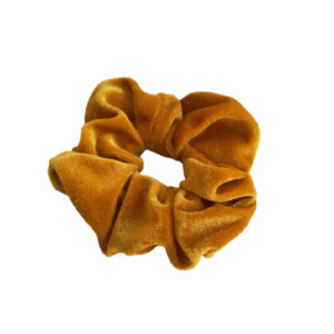 scrunchie "gold yellow" - ύφασμα, βελούδο, λαστιχάκια μαλλιών