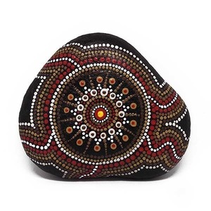 Mandala, ζωγραφισμένο σε μεγάλη φυσική πέτρα θαλάσσης - ζωγραφισμένα στο χέρι, πέτρα, mandala, διακοσμητικές πέτρες