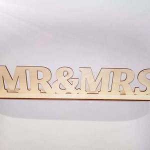 Ξύλινο σταντ Mr&Mrs - ξύλο, mr & mrs, διακοσμητικά