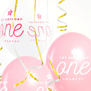Πάρτυ για 1α γενέθλια - Pink Stars (6άτομα) - κορίτσι, διακοσμητικά, baby shower - 4
