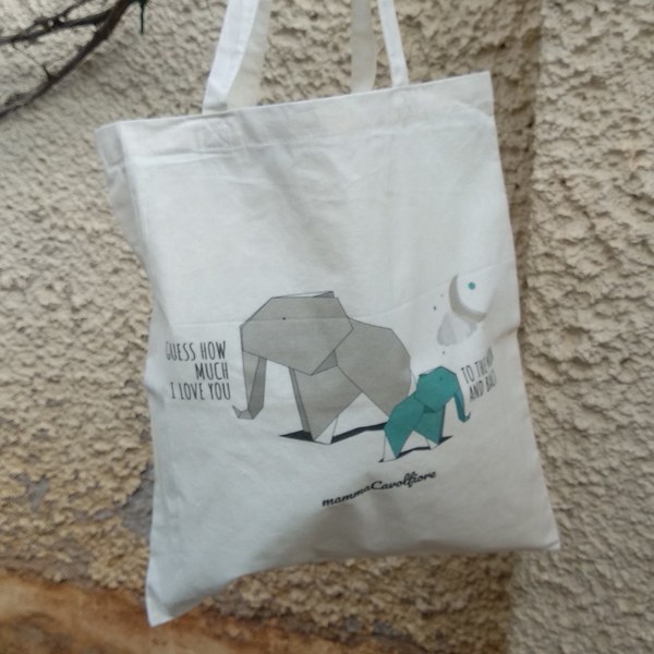 Οικολογική Βαμβακερή τσάντα ώμου - Guess how much I love you... LFANTS - βαμβάκι, ώμου, μεγάλες, φθηνές - 2