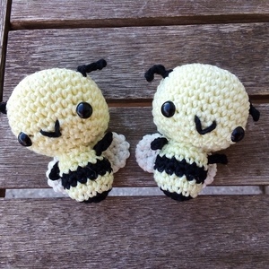 Μελισσακι πλεκτό amigurumi - χειροποίητα, λούτρινα, amigurumi, μπομπονιέρα βάφτισης - 5