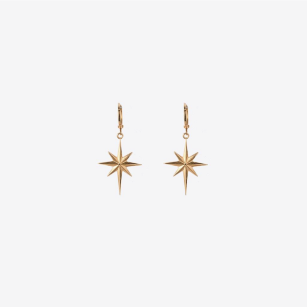 Starlight earrings - επιχρυσωμένα, κρίκοι, μικρά, faux bijoux, Black Friday