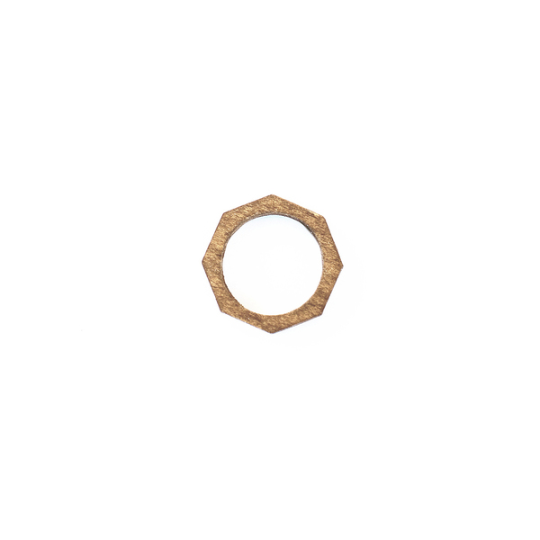 Μίνιμαλ χειροποίητο ξύλινο δαχτυλίδι Octagon ring 1 - ξύλο, γεωμετρικά σχέδια, μικρά, Black Friday, φθηνά, φθηνά