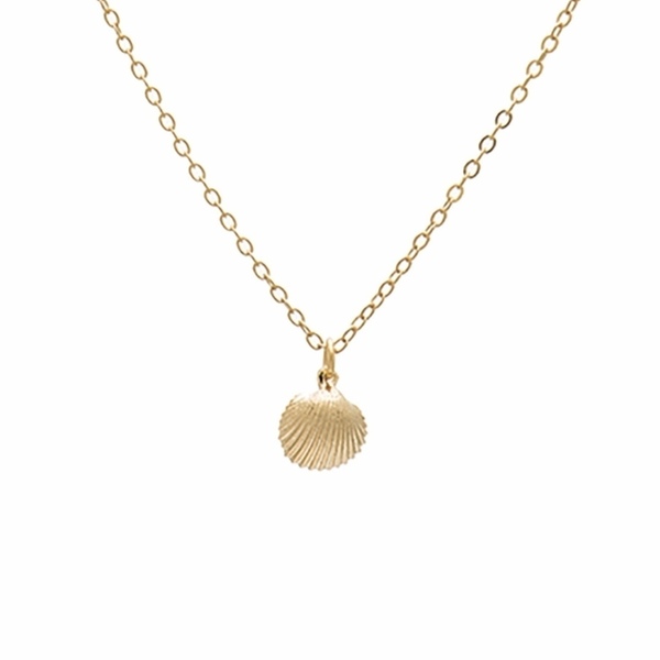 Golden Treasure Necklace - κοχύλι, μακριά, faux bijoux
