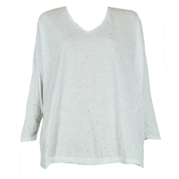 Μπλούζα casual άσπρη με κουκίδες - casual, μακρυμάνικες