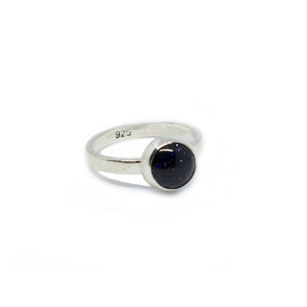 Ασημένιο δαχτυλίδι με πέτρα μπλε χρυσόλιθο . - ασήμι, ημιπολύτιμες πέτρες, boho, σταθερά