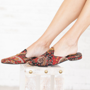 ethnic mules - δέρμα, slides - 3