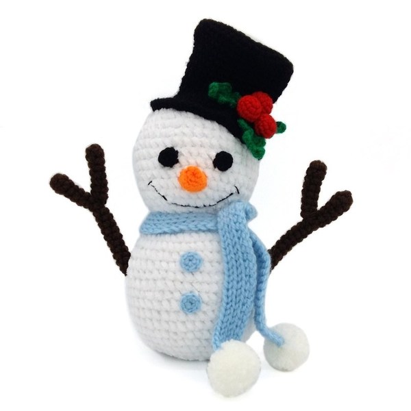 Πλεκτός Χιονάνθρωπος - λούτρινα, χριστουγεννιάτικο, amigurumi, χιονάνθρωπος, δώρο γέννησης