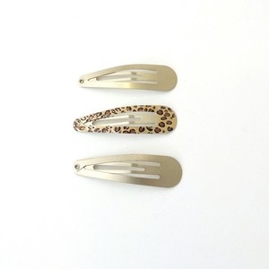 Σετ κλιπ για τα μαλλιά animal print - animal print, μέταλλο, hair clips - 2