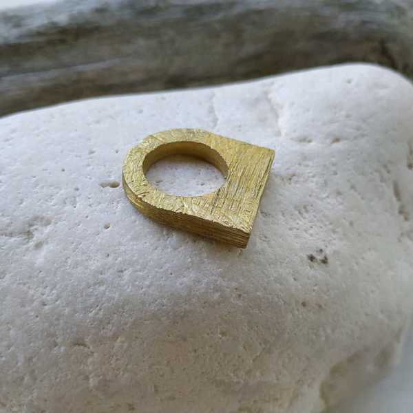 Χειροποίητο δαχτυλίδι από ορείχαλκο - ορείχαλκος, μπρούντζος, σταθερά, μεγάλα - 3
