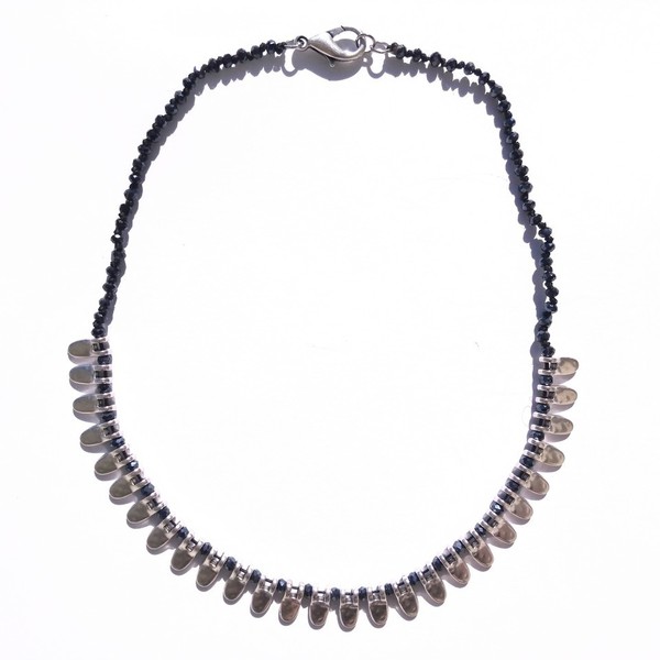 Queen necklace - επιχρυσωμένα, επάργυρα, χάντρες, κοντά, μπρούντζος