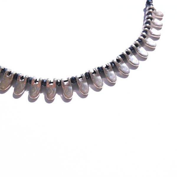 Queen necklace - επιχρυσωμένα, επάργυρα, χάντρες, κοντά, μπρούντζος - 3