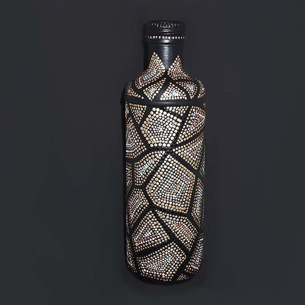 Μπουκάλι μικρό, φίδι, ζωγραφισμένο στο χέρι 6x20 εκ. - γυαλί, ζωγραφισμένα στο χέρι, βάζα & μπολ, δώρο, διακόσμηση, διακοσμητικά μπουκάλια - 2