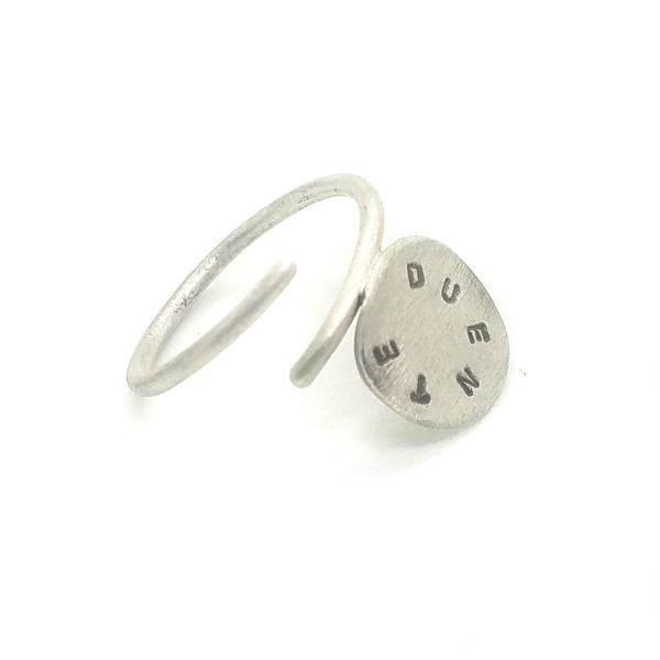 Personalized Eco Silver Ring | Write your own message - ασήμι, personalised, μικρά, αυξομειούμενα, φθηνά