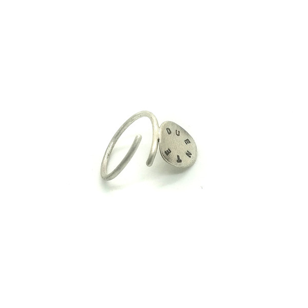 Personalized Eco Silver Ring | Write your own message - ασήμι, personalised, μικρά, αυξομειούμενα, φθηνά - 3
