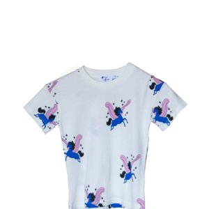 All Over Pegasus Blue T-Shirt - βαμβάκι, κορίτσι, Black Friday, παιδικά ρούχα