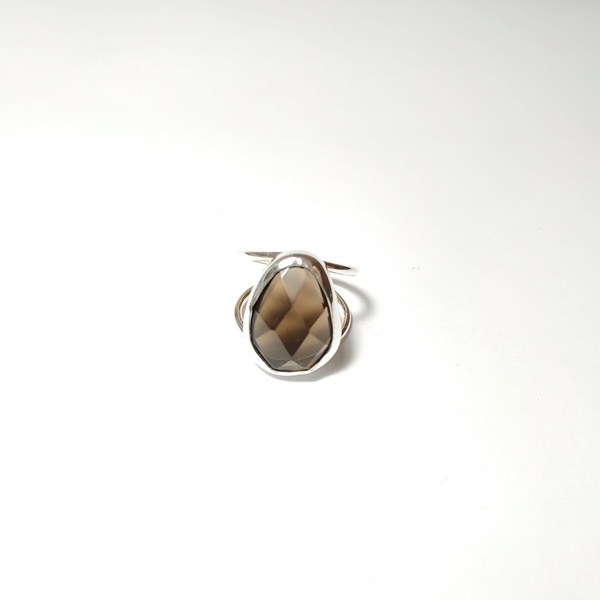 Ασημένιο δαχτυλίδι - Smoked quartz - ασήμι, ιδιαίτερο - 2