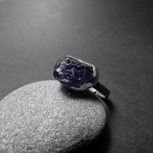 " Silver Μystic Iolite " - Xειροποίητο δαχτυλίδι από ασήμι 925 και Ορυκτό Ιόλιθο! - ασήμι, ημιπολύτιμες πέτρες, ημιπολύτιμες πέτρες, boho, αυξομειούμενα - 2