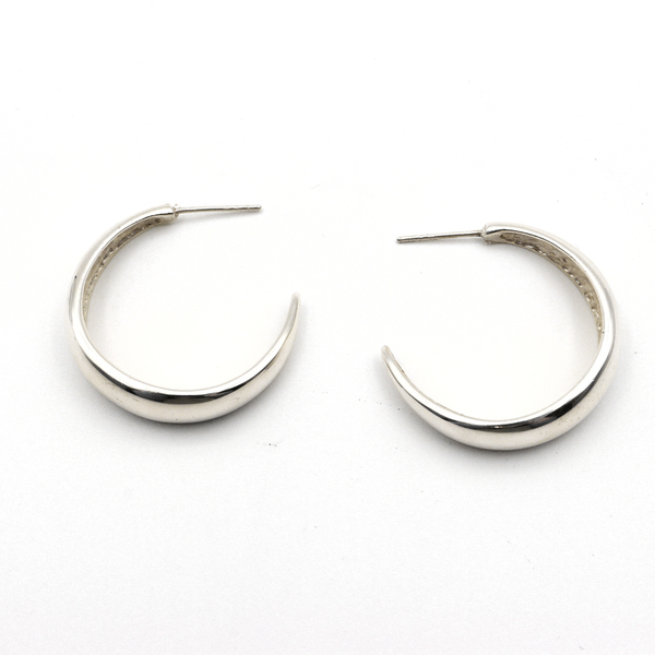 Irène Silver Hoops - ασήμι, κρίκοι, νυφικά