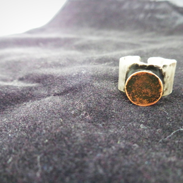 Δαχτυλίδι artistic κύκλος - ασήμι, ορείχαλκος, μεγάλα, αυξομειούμενα, φθηνά - 3