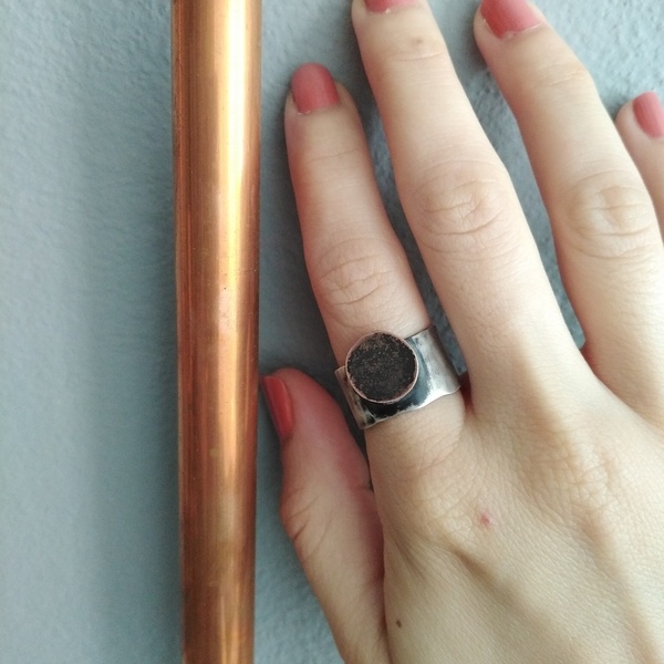 Δαχτυλίδι artistic κύκλος - ασήμι, ορείχαλκος, μεγάλα, αυξομειούμενα, φθηνά - 4