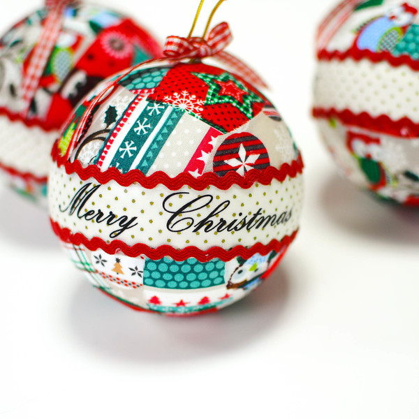Χριστουγεννιάτικη μπάλα "merry Christmas" - δώρο για τη γιαγιά, στολίδια, μπάλες - 2