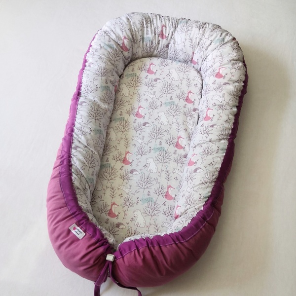 Φωλιά μωρού (baby nest) - κορίτσι, βρεφικά, μαξιλάρια, δώρο γέννησης - 3